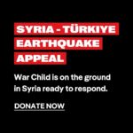 Gillian Anderson Instagram - On Monday morning a major earthquake hit southern Türkiye and northern Syria. Over 5,000 people have lost their lives and 7,300 people are injured. We expect these numbers to rise as the true scale of the devastation becomes clear. In Syria, this catastrophic disaster has destroyed homes and vital infrastructure - in a region where millions of people are already vulnerable from 12 years of devastating conflict. War Child are on the ground in Syria ready to respond. Our top priority is protecting children and their families, by providing safe spaces and protection kits. We urgently need your support. Please donate today so we can be there for the children of Syria. Link in War Child's bio.