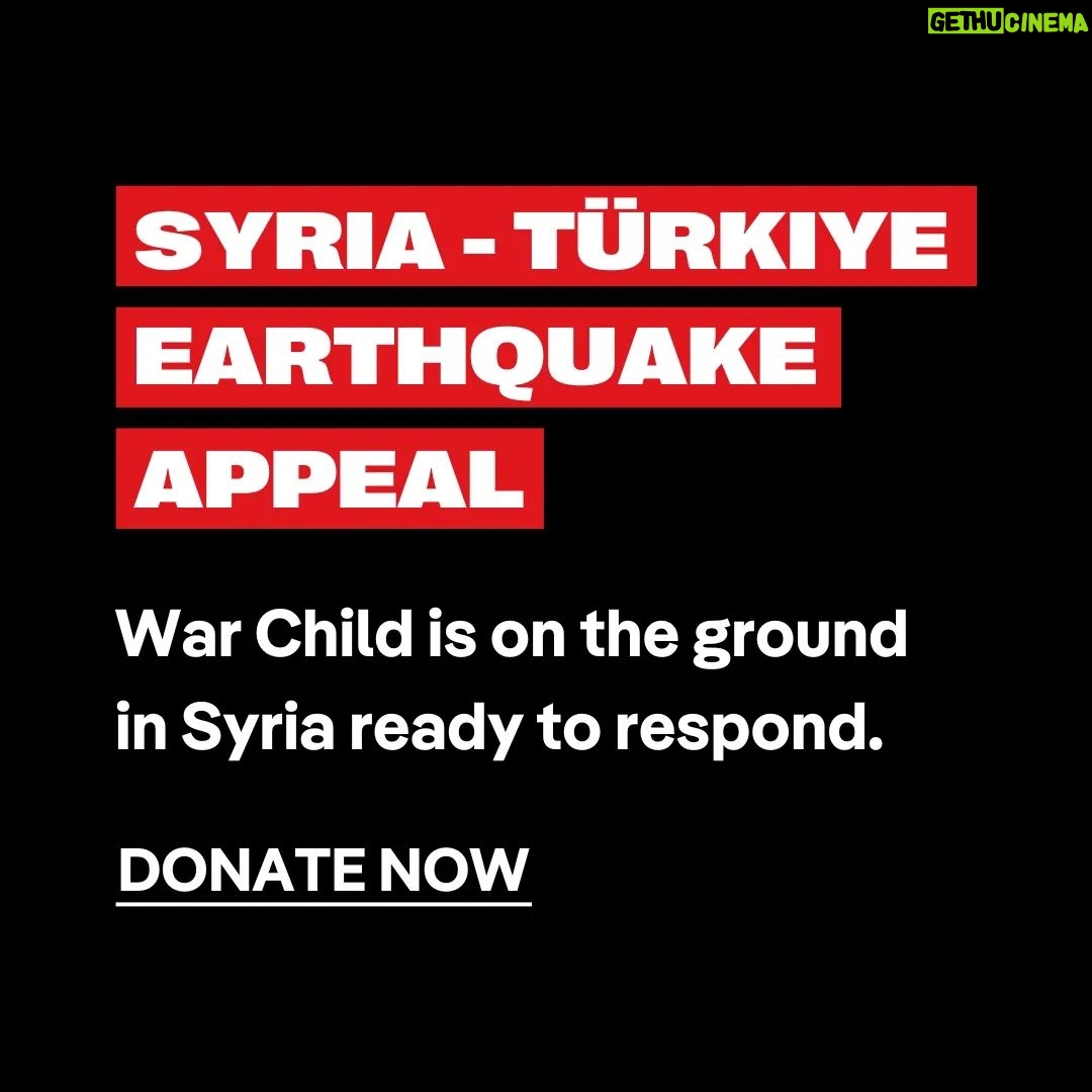 Gillian Anderson Instagram - On Monday morning a major earthquake hit southern Türkiye and northern Syria. Over 5,000 people have lost their lives and 7,300 people are injured. We expect these numbers to rise as the true scale of the devastation becomes clear. In Syria, this catastrophic disaster has destroyed homes and vital infrastructure - in a region where millions of people are already vulnerable from 12 years of devastating conflict. War Child are on the ground in Syria ready to respond. Our top priority is protecting children and their families, by providing safe spaces and protection kits. We urgently need your support. Please donate today so we can be there for the children of Syria. Link in War Child's bio.