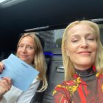 Gillian Anderson Instagram – On way to @burberry show with @marthaward! Thank you @bytimothydavid and @amanda.grossman and of course… Burberry