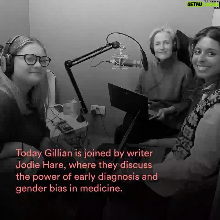 Gillian Anderson Instagram - In today’s episode, we talk with the fabulous @jodslouise about the universal desire to be accepted exactly as you are, the power of early diagnosis and the prevalence of gender bias in medicine. Listen now on the @curio.io app. Link in bio.