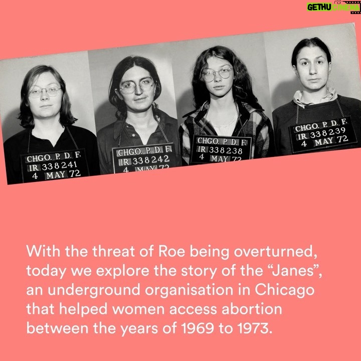 Gillian Anderson Instagram - On today's @curioio episode, we learn about a group of courageous women in Chicago called The Jane Collective, who helped women secure abortions before Roe. Written by Kim Bellware for @washingtonpost. đŸ”ˆListen now on Curio. Link in story. #WhatDoIKnow #CurioOriginals