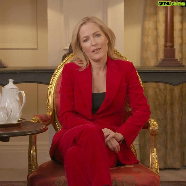Gillian Anderson Instagram - from scully, to sex ed, to scoop — icon @gilliana on who wears the trousers ❤️🔥