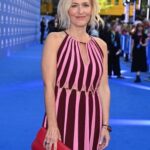 Gillian Anderson Instagram - Welcome to the UK @paramountplusuk! Dress: @jonathansimkhai Jewellery: @solangeazagury Shoes: @jimmychoo Styling: @marthaward Makeup: @amanda.grossman Hair: @timothydavidstudio