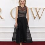Gillian Anderson Instagram - Celebrating a wonderful six years of @thecrownnetflix 👑 Styling: @marthaward Dress: @moniquelhuillier Jewellery: @boucheron Shoes & bag: @maisonvalentino Make up: @melartermakeup Hair: @nickirwinhair