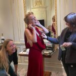 Gillian Anderson Instagram - 2023 British Fashion Awards Styling ( camera work!): @marthaward Dress & bag & shoes: @maisonvalentino Jewellery: @boucheron Hair: @pauljoneshair Make up: @melartermakeup