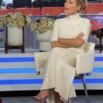 Gillian Anderson Instagram - An ode to the fantastic @marthaward who pulled me together for all my press in New York! Hair: @benskervin Makeup: @florriewhitemakeup Slide 1 Dress: @skiimparis Shoes: @gianvitorossi Slide 2 Dress: @erdem Shoes: @dolcegabbana Slide 3 Dress: @erdem Shoes: @dolcegabbana Slide 4 Dress: @cefinnstudio Shoes: @kurtgeiger Slide 5 Shirt: @cefinnstudio Trousers: @maxmara Shoes: @gianvitorossi Slide 6 Dress: @josephfashion Shoes: @kurtgeiger Slide 7 Shirt: @maxmara Skirt: @cefinnstudio Shoes: @manoloblahnik