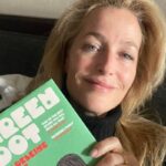 Gillian Anderson Instagram - I’ve been travelling over the past week but have had this wonderful novel for company during the in-between times: Green Dot is a sparkling debut – laugh out loud funny and achingly sad. I loved spending time with main character Hera, a queer woman who tries a straight relationship, falling for a man at work who, yep, is married, and can’t or won’t leave his wife. There are so many brilliant one-liners as Hera makes us consider that age-old question: why we do something even though we know we shouldn’t? @madeleine_gray_ is a dazzling writer – just a huge talent. Please share your thoughts if you’ve read. And if you haven’t, order now! @wnbooks @henryholtbooks @allenandunwin