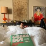 Gillian Anderson Instagram - I’ve been travelling over the past week but have had this wonderful novel for company during the in-between times: Green Dot is a sparkling debut – laugh out loud funny and achingly sad. I loved spending time with main character Hera, a queer woman who tries a straight relationship, falling for a man at work who, yep, is married, and can’t or won’t leave his wife. There are so many brilliant one-liners as Hera makes us consider that age-old question: why we do something even though we know we shouldn’t? @madeleine_gray_ is a dazzling writer – just a huge talent. Please share your thoughts if you’ve read. And if you haven’t, order now! @wnbooks @henryholtbooks @allenandunwin