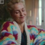 Gillian Anderson Instagram - Wanted to say a huge huge thank you to the darling @tomdaley for knitting this fantastic jumper (and crocheted willy 🌈) for me to wear for our final season of @sexeducation! 🧶🍆 Together we raised just over £12k for @mindcharity, which will be divided amongst 8 local Minds who work with LGBTIQA communities. Thank you for your stellar knitting skills Tom and for coming to visit me on set! Swipe to the end to see the post that started it all (in 2021 🤯)