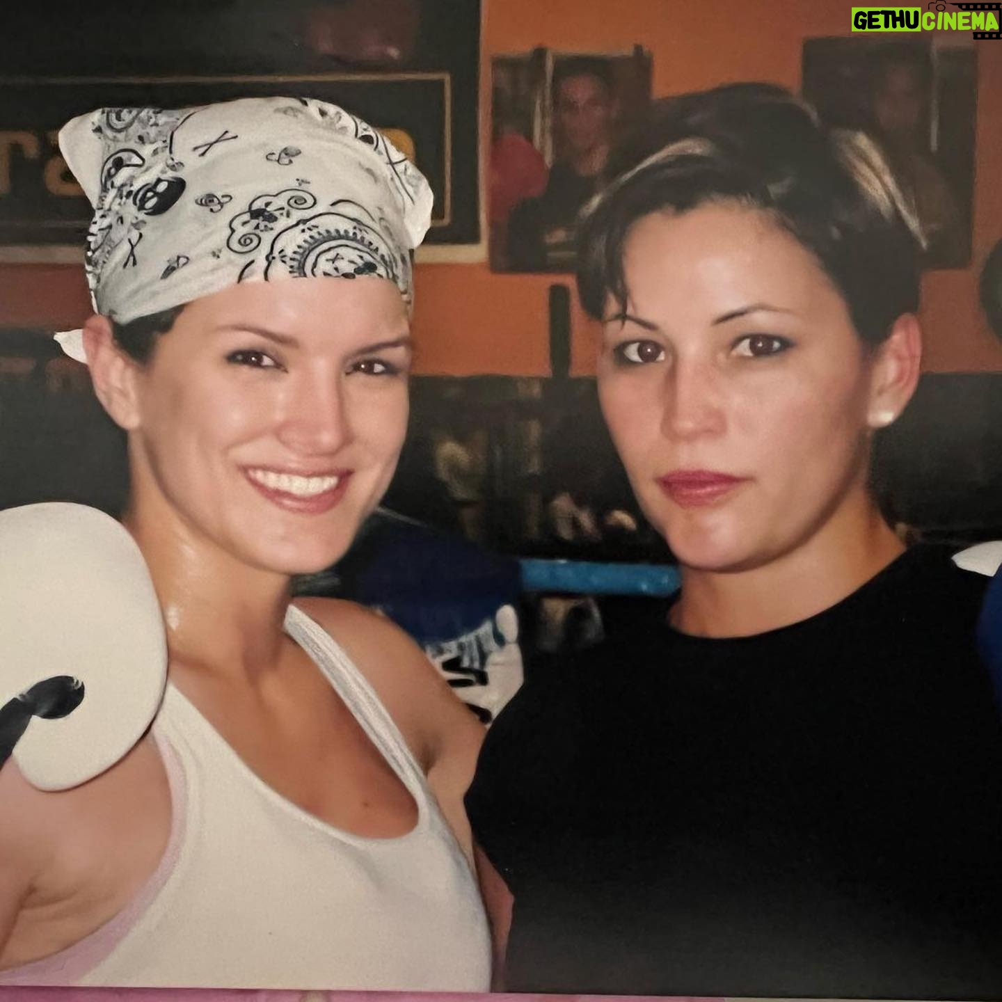Gina Carano Instagram - One of the best compliments I ever received was Master Toddy telling me I reminded him of someone very special. 👉 @angieriveraparr ❤️always loved how crisp and brave you fought. That teep. 🤤Seeing it passed down to your daughter @jazzyparr_ is the absolute coolest thing to watch. Baby baby.. cobra cobra! ☺️ #Repost @angieriveraparr ・・・ My friend Asha "The Basha" of Penrith sent this photo to me! Last visit to Master Toddy's I made in 2014? I met @ginajcarano ❤️ This babe has done it all! Muay Thai, MMA, Gladiator, Movies, and more. Such an inspiration. 🤩 #takeitbacktuesday #muaythaiusa #lasvegas #mastertoddys