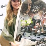 Gina Carano Instagram - Sending a big hello from The Rebellion. 💫 Love signing and seeing all your beautiful comments and art you send in. Heart is full. Grateful for @swau_official an amazing group of people I love to laugh and be around. Thanks for all you guys do. ❤️🤍❤️ #CaraDune 😉