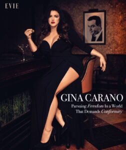 Gina Carano Instagram - Psst.. Freedom.. Pass it on. ❤️‍🔥❤️‍🔥❤️‍🔥❤️‍🔥❤️‍🔥❤️‍🔥❤️‍🔥❤️‍🔥❤️‍🔥❤️‍🔥 This interview and never-before-seen photos will ONLY live in Evie Magazine's limited edition issue… and nowhere else! Order at evieprint.com (link in bio). Use my code GINA to get free domestic shipping. Go show this magazine some love, trust me you will not be sorry you did.. They have put their heart and soul into the first printed edition of their magazine and I’m so honored to be a part of it. Go order your copy today. @eviemagazine Photographed by RIOCAM @riocam  Creative Direction by B & G @brittanyandgabriel Hair & Makeup by Nanda Quero @nandaquero Production @firstoptionproductions