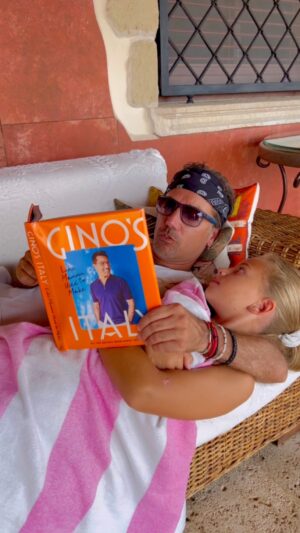 Gino D'Acampo Instagram - Choosing what to have for dinner with my Principessa Mia… She absolutely loves when we cook together, especially from recipes passed down from her Nonna.  Gino’s Italy is available now in my bio😎… #GinosItaly #ad 
GDx