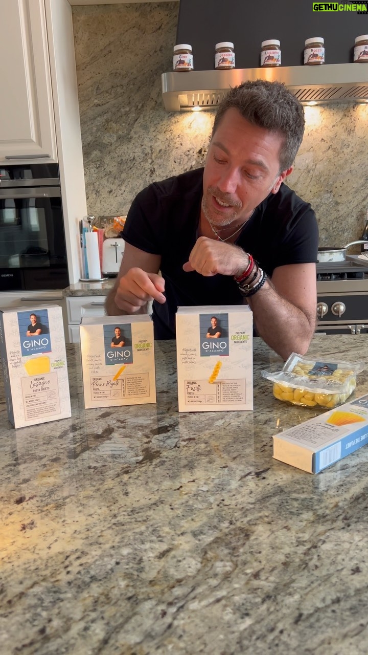 Gino D'Acampo Instagram - Ciao a tutti, how you doing? This is my organic pasta range @asda … But the question is, what is your favourite pasta shape? Please let me know so I can add a few more shapes to my pasta range… #ASDA #ad #Pasta GDx