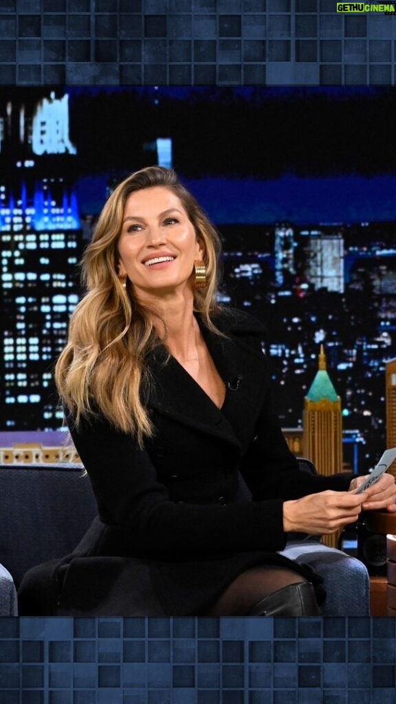 Gisele Bündchen Instagram - @gisele quizzes Jimmy on Portuguese words that may or may not be related to her new cookbook Nourish, out now! #FallonTonight Check out Gisele’s new cookbook Nourish here! https://www.penguinrandomhouse.com/books/721453/nourish-by-giselebundchen/