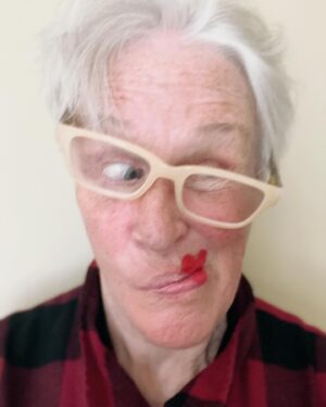 Glenn Close Instagram - It's a topsy/turvy day. 
And red lipstick makes me feel insecure. 
Breathe deeply .
Turn off social media. 
Look at the sky...if you can. 
Feel the earth underneath you...maybe through numerous layers. 
Don't worry if you have to fart. 
Breathe some more...maybe not right after the fart. 
Wipe the red lipstick off. 
You are NOT ALONE...though you may want to be.