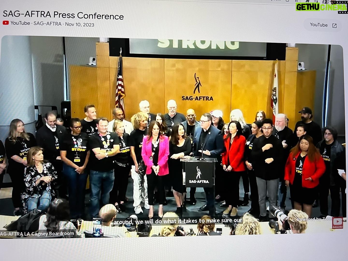Glenn Close Instagram - THANK YOU Fran Drescher, Duncan Crabtree-Ireland and the entire SAG-AFTRA negotiating committee for your strong, focused, empathetic leadership during this devastating strike. In a rapidly changing industry, you were not intimidated, knowing that we are a reflection of our democracy, where compromise is a necessary part of the process, while finding the solutions that will benefit ALL of us--above and especially below the line. BRAVO!! We are grateful and thrilled to be getting back to WORK...getting back to what we love doing the most. @sagaftra @strikeupdates @officialfrandrescher #anniemstarke #glennclose @fuckinggoodmovies #duncanci #stagehands #moviemakeup #moviehair #moviehairstylist #moviespecialeffectsmakeup #moviecostume #moviecostumedesign #moviecraftservices #moviemaking #movie #thestrikeisover