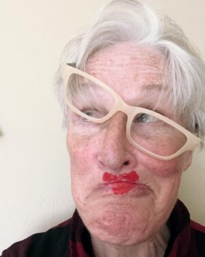 Glenn Close Instagram - It's a topsy/turvy day. 
And red lipstick makes me feel insecure. 
Breathe deeply .
Turn off social media. 
Look at the sky...if you can. 
Feel the earth underneath you...maybe through numerous layers. 
Don't worry if you have to fart. 
Breathe some more...maybe not right after the fart. 
Wipe the red lipstick off. 
You are NOT ALONE...though you may want to be.