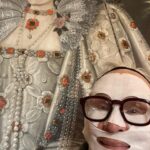 Glenn Close Instagram - What better time to slap on a facial mask than when addressing holiday cards and being profligate with stickers, while Pip rests with his French fries! Life goes on...thank goodness. There's a bluebird sky today. LOVE TO ALL.