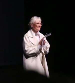 Glenn Close Instagram - Yesterday, the Main Stage Theater at the spectacular new Arts Quarter at my Alma Mater--The College of William & Mary in Virginia--was dedicated in my name! It was a profound honor for me. W&M was my first real community. I have always thought of my experience there as the watering of my desert...allowing me to be able to grow and bloom. That very stage launched me into my career. Pippy was there with me to pay tribute to the little dog who trotted at my heels throughout my college career--Penny. So many beautiful spirits gathered around us yesterday on that stage. I am humbled and deeply grateful. Thank you:
President Rowe
Provost Charles Poston
Dean Susan Raitt
Karino Gibson 
Orchesis Modern Dance Group 
Select members of the M&M Wind Ensemble 

@william_and_mary