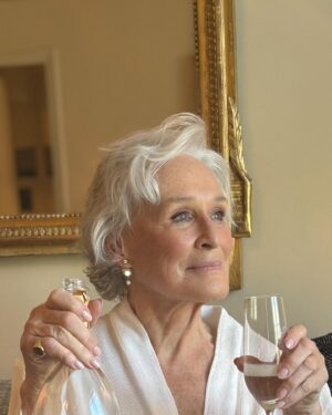 Glenn Close Instagram - My favorite champagne! 
#paris
#parisfashionweek 
@dior @diorbeauty 
@ruinart