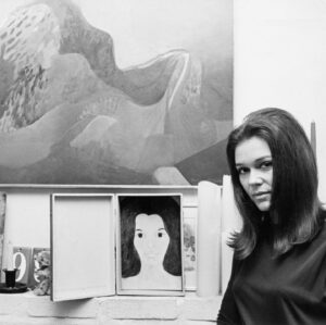 Gloria Steinem Instagram - Now that it is safer and sunnier in New York, celebrate by seeing the Stargirl exhibition at @malingallery - a beautiful collection of work from my friend (and former roommate) @barbaranessim. 

Swipe to see me with one of Barbara’s paintings, circa 1965.