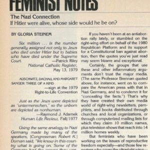 Gloria Steinem Instagram - I wrote The Nazi Connection for @ms_magazine over 40 years ago, though the words are as relevant as ever today. The power to make decisions about our own bodies is the first step towards democracy, so it comes as no surprise that authoritarian regimes resist our right to reproductive freedom.

Thank you @pioneerworks for revisiting this piece with me. For a limited time, you can hear me read it at the link in my bio.