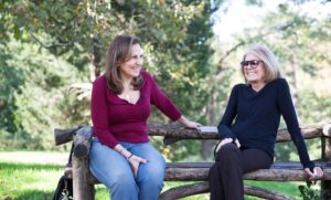 Gloria Steinem Instagram - Since I'm a hope-a-holic, I know there will be happier days ahead of us! Just like this recent one, when I got to sit with my good friend @kathynajimy on the bench in Central Park that she made possible. It honors Sojourner Truth and commemorated my 80th birthday, gifted to me by friends. 

Thanks to my friends at Apple, it is now easily locatable with @applebooks and where they have conveniently mapped out my 10 favorite places in New York. Hope you can enjoy them as much as I do. 

Photograph thanks to @katielymanphotography
#applemaps