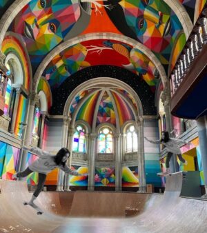 Gloria Steinem Instagram - I didn’t skate The Skate Church but so happy for the technology that makes it look like I did. And always thankful to experience a church being reclaimed from monotheism into something useful. Photo done by the wonderful @webbersloan.
