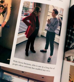 Gloria Steinem Instagram - One of my most cherished possessions is a soccer ball the US Women’s National Team signed and gave to me last year. Now, add to that Megan Rapinoe’s new book, One Life. I even managed to sneak onto one of the pages! When I first met Megan, I was so knocked out by how she just knows physically what she can do, that she's good at it, that she can prove it, and that she's not apologizing. It’s no surprise that her words are just as exhilarating as she is.

Books like Megan’s are a lifeline in this time of isolation. Where you buy them matters. I love McNally Jackson bookstore. One Life is in their window on Prince Street. Consider a trip (online or in person) to @mcnallyjackson next time you are looking for something new to read - or to whichever independent bookstore you love.