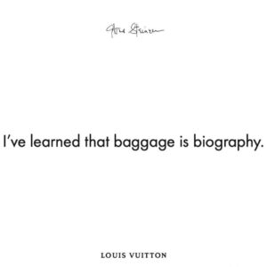 Gloria Steinem Instagram - I've spent most of my life living in an "on the road state of mind" and with that have developed my own packing habits: a uniform of black pants and top and a change of belt to mix things up. As a frequent traveler, I have noted that baggage is biography; we are what we carry. I wrote an essay on this topic, but never found a home for it. That is until @louisvuitton asked me to celebrate their 200th year of business. Thankful that their design team could bring my words the life. #louis200 #louisvuitton