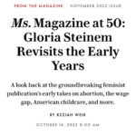 Gloria Steinem Instagram - Celebrate the beginning of Ms. Magazine 50 years ago, thanks to @vanityfair today, and know how much power you have to shape the next 50 years. For me, heaven is an editorial meeting. Thank you @vanityfair for keeping that tradition in my life.