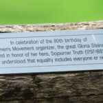 Gloria Steinem Instagram - Since I'm a hope-a-holic, I know there will be happier days ahead of us! Just like this recent one, when I got to sit with my good friend @kathynajimy on the bench in Central Park that she made possible. It honors Sojourner Truth and commemorated my 80th birthday, gifted to me by friends. Thanks to my friends at Apple, it is now easily locatable with @applebooks and where they have conveniently mapped out my 10 favorite places in New York. Hope you can enjoy them as much as I do. Photograph thanks to @katielymanphotography #applemaps