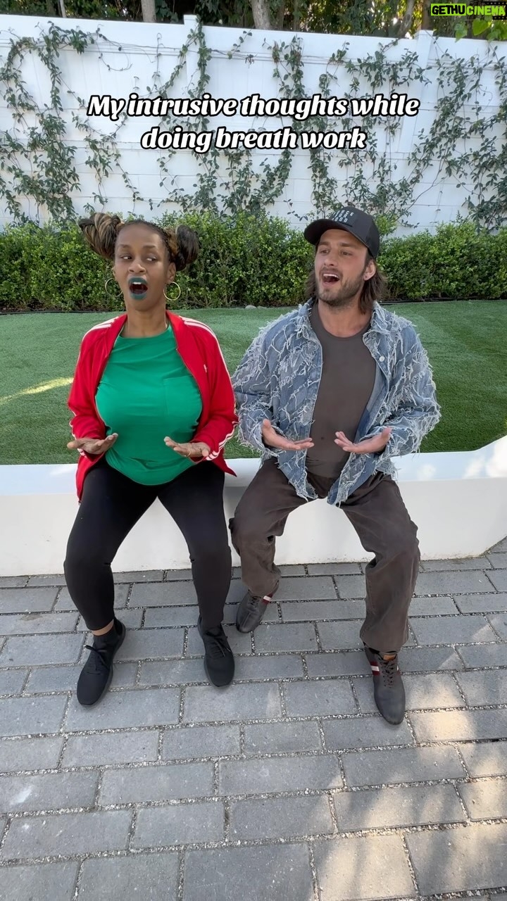 Glozell Green Instagram - I did some breathwork with @bryantwood and let my intrusive thoughts take over…