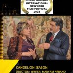 Gohar Kheyrandish Instagram - OFFICIAL SELECTION International New York film festival. “Dandelion Season” will have its 15th Festival competition; at the last 14 festival attendances received ten awards worldwide. ‎نمایش فیلم سینمایی «فصل قاصدک« در نیویورک ‎فیلم سینمایی «فصل قاصدک »در پانزدهمین حضور جشنواره ای، منتخب بخش فیلمهای بلند نهمین جشنواره فیلم نیویورک شد. ‎  کارگردان و نویسنده فیلم “فصل قاصدک “مریم پیربند" و با حضور "گوهر خیراندیش" و "رودی یانگ بلاد ( قهرمان فیلم  سینمایی آپوکالیپتو- اثر مل گیبسون) “ وعواملی از هشت کشور جهان در آمریکا فیلمبرداری و مراحل پست پروداکشن را در ایران و آمریکا گذراند. این فیلم در اولین حضور جشنواره ای موفق به دریافت "جایزه رز زرد"  جشنواره "جیپور" و تا کنون موفق به دریافت ده جایزه جهانی از جمله جایزه تاثیرگزارترین فیلم با موضوع اجتماعی شده است. فصل قاصدک در نهمین جشنواره بین المللی فیلم نیویورک در بخش رقابتی به نمایش در خواهد آمد. ‎نهمین جشنواره بین‌المللی فیلم نیویورک (INYFF) که از بیست و سوم تا سی ام ماه ژوئن با اهدای جوایز “DIAMOND GLOBE “AWARDS در سالن های سینمای کاپادر نیویورک برگزار می‌شود. “INYFF “یکی از منحصر به فردترین جشنواره های نیویورک است که در آن تمام سنین فیلمسازان در بخشهای مختلف با هم به رقابت می پردازند. همچنین مراسم اختتامیه و اهدای جوایز بصورت زنده در روز 30 ژوئن از طریق وب سایت جشنواره پخش خواهد شد.  ‎« فصل قاصدک» داستان زن جوانی است  که با فرار از مراسم عروسی و پنهان شدن در کامیون اسباب کشی یک سرخپوست آمریکایی، خانواده تازه مهاجر خود را به چالش مواجه می کند.  ‎ دیگر بازیگران این فیلم “سعید بدریه” ( ستاره سینمای مصر)، “رضا موسوی”، “نیما جعفری “و سایه یابنده”، “استن ھارینگتون”،  “ایان لایر”، “شانون موری”، “ارین میراکل”، “آنابل مونرو”،” مایکل مینو “می باشند. ‎سایر عوامل این فیلم فیلمبرداران: “افشین احمدی”، “استفانو میلا”، تدوین: “علیرضا پیربند”، “و آهنگساز: “بهزاد عبدی”، صدابردار: “اریک روسو “و “نوءل پالاسیوس “، طراحی صدا: “حسین مهدوی”،  استودیو اوگو ساوند. لس آنجلس، طراح چهره: “ویکتوریا ولاسنکو”، طراح نور: “کوری بارون”، دستیار کارگردان: “جان ماک کلی”، منشی صحنه: “سی سی اسپارکس”. مدیر تولید : “تریسا وستون”، دستیارتدوین: “بهناز تقوی”، اصلاح رنگ: “محمدرضا تیموری”.مدیریت  تدارکات: “لورین وو”، مدیریت پست پروداکشن: “سندی چوکاداریان” می باشند. @maryampirband @goharkheirandish #inyff #گوهرخیراندیش #گوهر_خیراندیش #فیلم_ایرانی