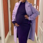 Grace Byers Instagram - Pure sweetness on the @sherrishowtv and @newyorklivetv shows as we chatted all things @harlemonprime. 💜 Thank you for having us! (Interviews on YouTube). Huge thank you to my incredible Glam Team: stylist x @adenarohatiner hair x @ursulastephen makeup x @rebeccarestrepo dress x @rvnnyc coat x @apparis heels x @sam_edelman jewelry x @vraiofficial 💟