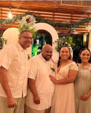 Grace Byers Instagram - My heart has been so full this past month as we celebrated and uplifted my sister, @caymancake.

Sissy, from the milestone of your 40th birthday to your joyous bridal shower to your incredibly special wedding, it’s been such a gift to be able to witness your deep happiness in person.

As someone who gives so selflessly and so often, it was also deeply moving to see the expression of the profound love that others have for you, as well.

You deserve every drop of the happiness, joy and celebration that surround you! I’m filled to the brim to see you so full. We are also so thrilled to welcome our new brother-in-love, Jose, into our family! We just couldn’t be happier for you both. 🥹🤍

I love you so much, Sissy. I’ll forever celebrate you and be the #1 champion of your joy. Happy Birthday   Congratulations on your new nuptials! 🤍🥂🤩