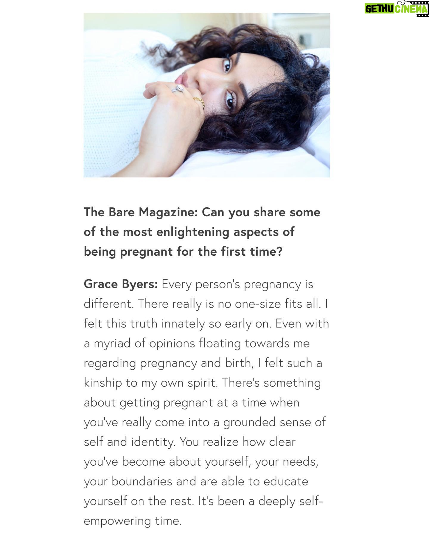 Grace Byers Instagram - collab x @the.baremag 📸 💄 x @tina_turnbow 💇🏽♀️ x @tedgibson 👗 x @adenarohatiner {interview in bio } thank you @the.baremag for an intimate look into this season of life. grateful for the space. 🤍