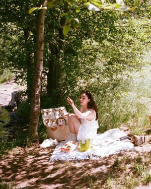Grace Caroline Currey Instagram - happy places: feeding ducks, quiet days with pals, dance with mama, love notes in coffee grounds