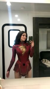 Grace Caroline Currey Instagram - 5 months playing one of my favorite characters and getting to do life with these wonderful humans… to say I’m grateful is an understatement. Oh how I love being Mary and how I love being in the Shazam family. It’s funny that we’re a bunch of actors portraying a storyline about found family, and through the process we’ve become a bit of a found family offscreen. It’s been so exciting seeing your posts and messages about watching @shazammovie this past weekend and week. It makes me smile knowing there are people somewhere in a dark theater sharing in the adventure our Shazam family went on. 🤍 I hope you squeeze your family a little tighter after watching it and get more pals together to see it again. Maybe for a little bit we can help you feel like a kid again. We certainly were just a bunch of kids in Georgia having the sweetest time. 🥰⚡️ Much love to you guys! And SHAZAM! 🤍