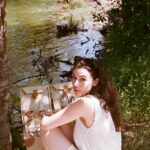 Grace Caroline Currey Instagram - happy places: feeding ducks, quiet days with pals, dance with mama, love notes in coffee grounds