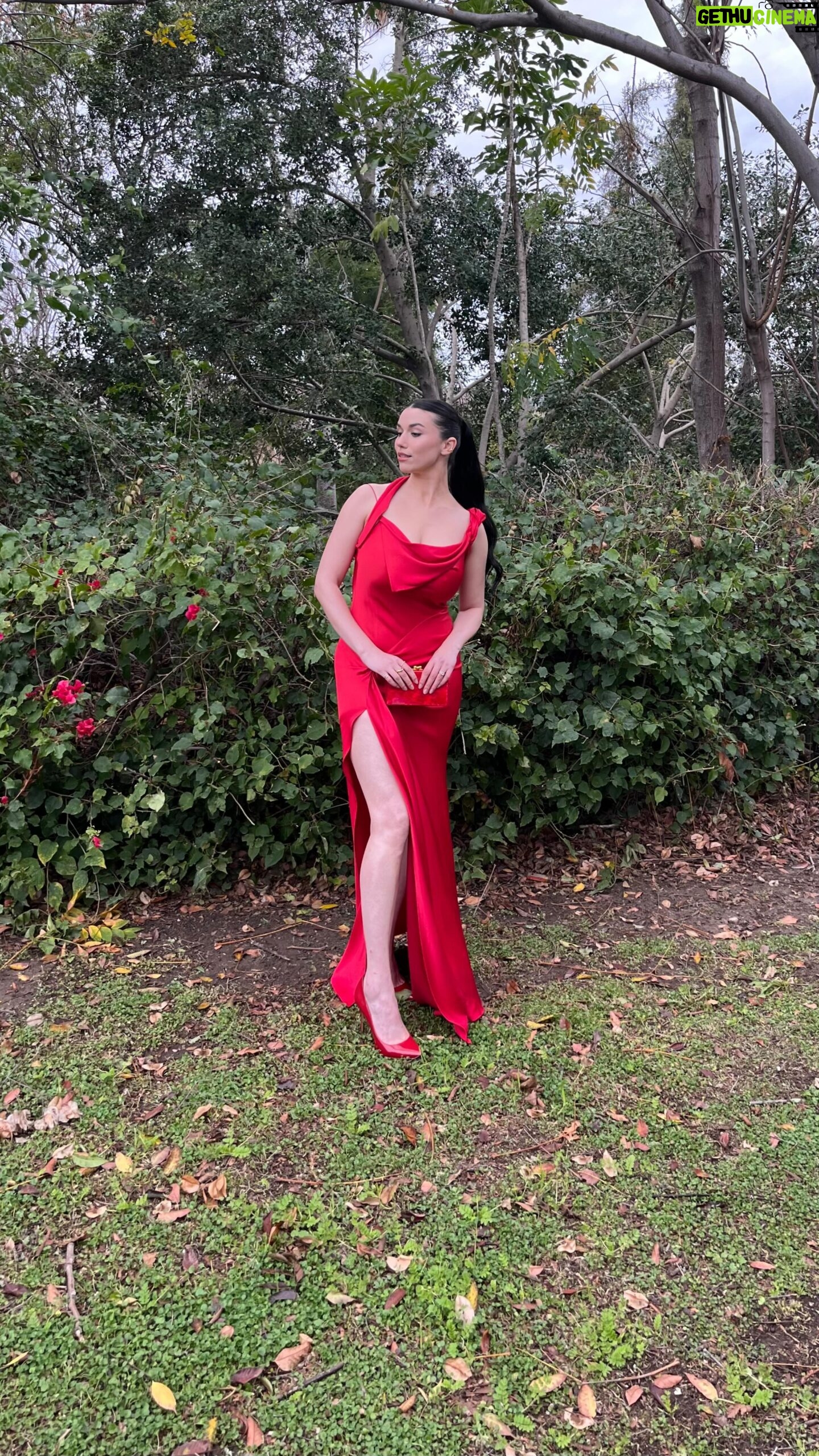 Grace Caroline Currey Instagram - Such a special evening at the @saturnawards getting to wear vintage @jgalliano and play the role of presenter with my dear @ginnygardner. And the cherry on topβ¦ @fallmovie being nominated for best indie film. β€οΈ Thankful for my dream team putting me in a La Vie En Rose state of mind going into the evening: @elainakarras_ @virginie.pineda @sarahslutsky π: @shrimptoncouture βs dreamy #johngalliano π : @ysl π : @edieparker π : @_jennybird