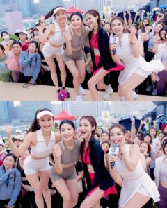 Grace Chan Instagram - 爸爸淋住雨都一齊陪我去支持朋友🥹❤️☔️ 終於到我出相啦！ 大家最近應該都有留意 靚靚嘅 Coffee 小姐運動品牌 @coffeesweat_ 出咗最新系列😍 其實大家都知我最近愛上咗運動 （攀石，行山等等） 而佢嘅衫唔單止好睇，仲要超級舒服！ 今次我揀咗紅色呢一套 着上身，簡直覺得自己變返22歲少女😂 我爹哋都話好青春好有活力！ 我老公仲問我係唔係買嚟同佢打網球 🎾🤣 最開心就係見到好多人就算落雨 都一齊嚟做運動 🧘‍♀️ Coffee 你嘅粉絲真係唔話得！！ 重點要多謝埋爸爸 🥹 嗰朝見到落大雨，就話要車我去function 仲要等足全程🙈 This is why I am the ultimate DADDYS GIRL! 😘 📸 @alanwong447