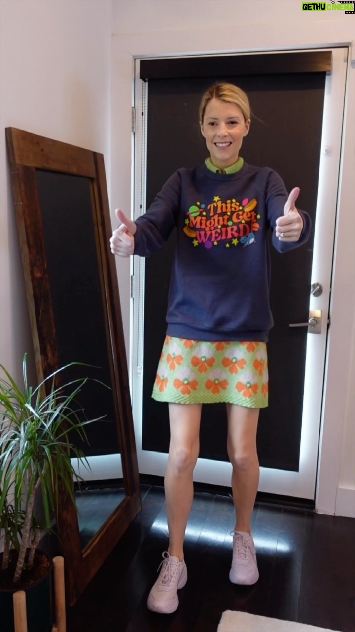 Grace Helbig Instagram - I’ve been wearing this TSwift concert sweatshirt for the last three days, but today I decided to try on everything in my closet to show you how cute and fun our new THIS MIGHT GET WEIRD MERCH can be. Look how cute and fun it is! Link in the bio 🙃