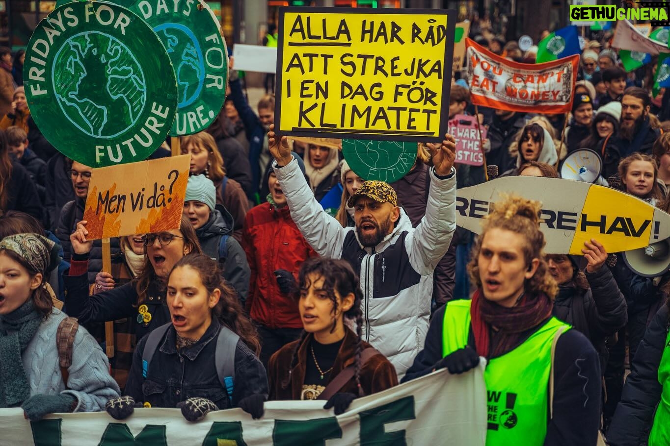 Greta Thunberg Instagram - Climate strike week 296. Today Stockholm took part in the global climate strike demanding #ClimateJusticeNow 🔥🌏✊ #FridaysForFuture #climatestrike #PeopleNotProfit #Klimaträttvisa #Stockholm @fridaysforfuture.stockholm 📸: @fridayphotos.se