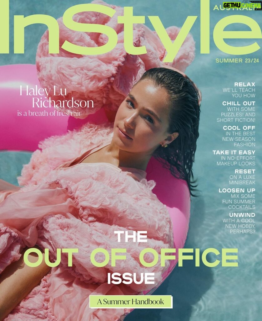 Haley Lu Richardson Instagram - thank you @instyleaus for inviting me to be on your cover. i’ve never been on the cover of an actual magazine before so that’s neat. i’m sorry my australian accent is terrible and incredibly annoying. and i’m also sorry i could not stop doing it the entire day of this shoot.