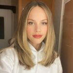 Halston Sage Instagram - BTS from The List! Available now on Amazon!
