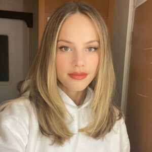 Halston Sage Instagram - BTS from The List! Available now on Amazon!