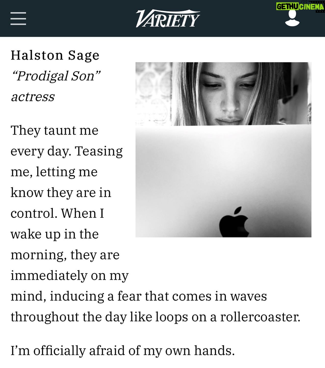 Halston Sage Instagram - Wrote a piece for @variety. Hope everyone is staying safe and healthy- link in bio!