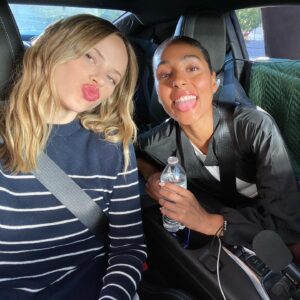 Halston Sage Instagram - BTS from The List! Available now on Amazon!